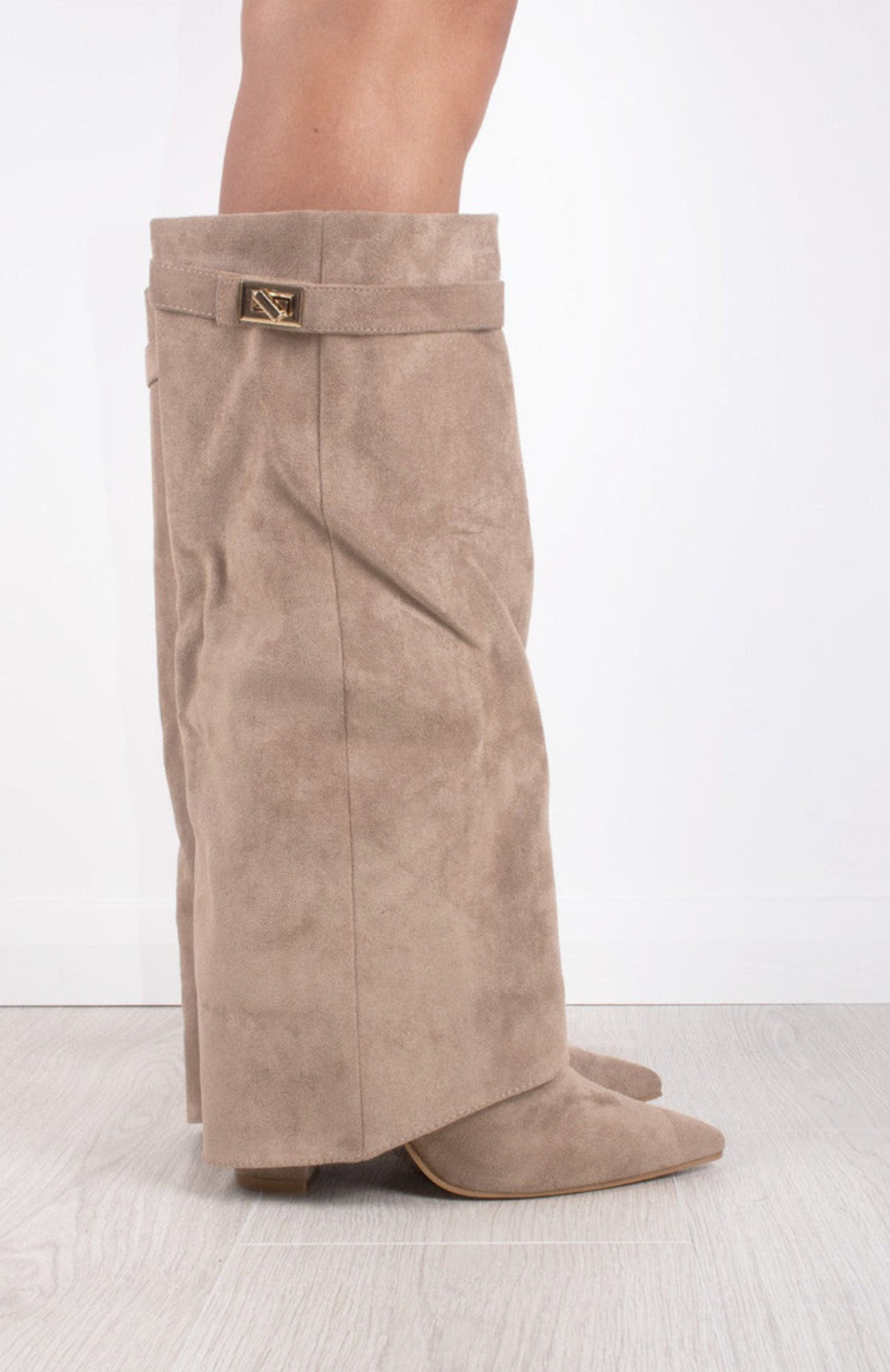 Bottes Hautes Suédées - Taupe