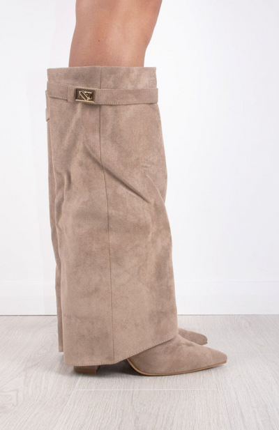 Bottes Hautes Suédées - Taupe