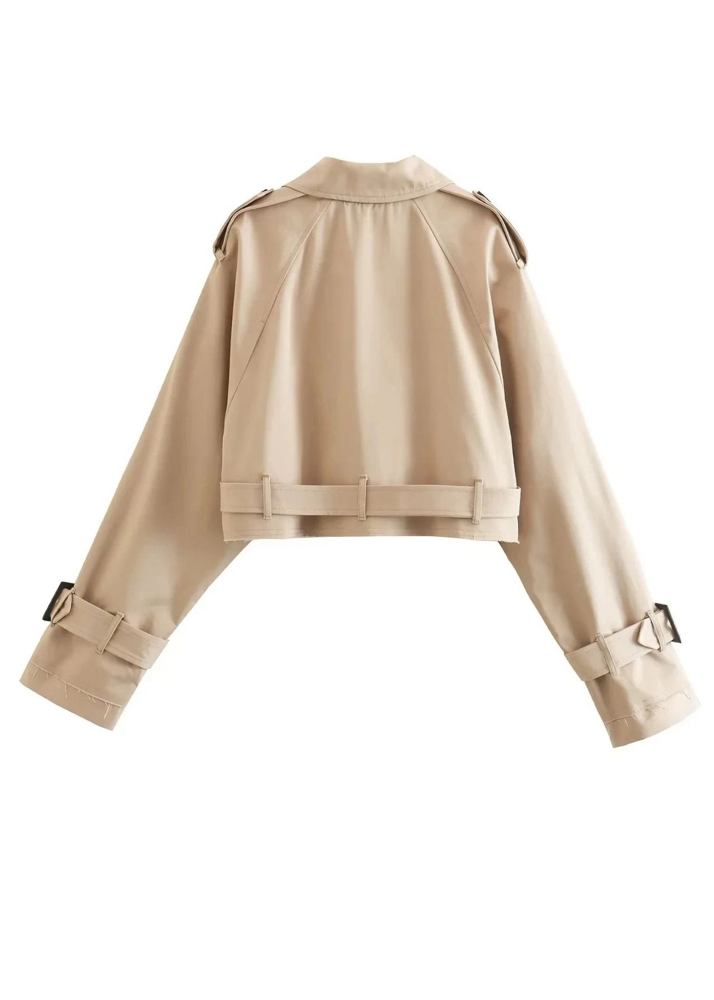 Trench court ceinturé – Beige sable