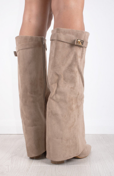 Bottes Hautes Suédées - Taupe