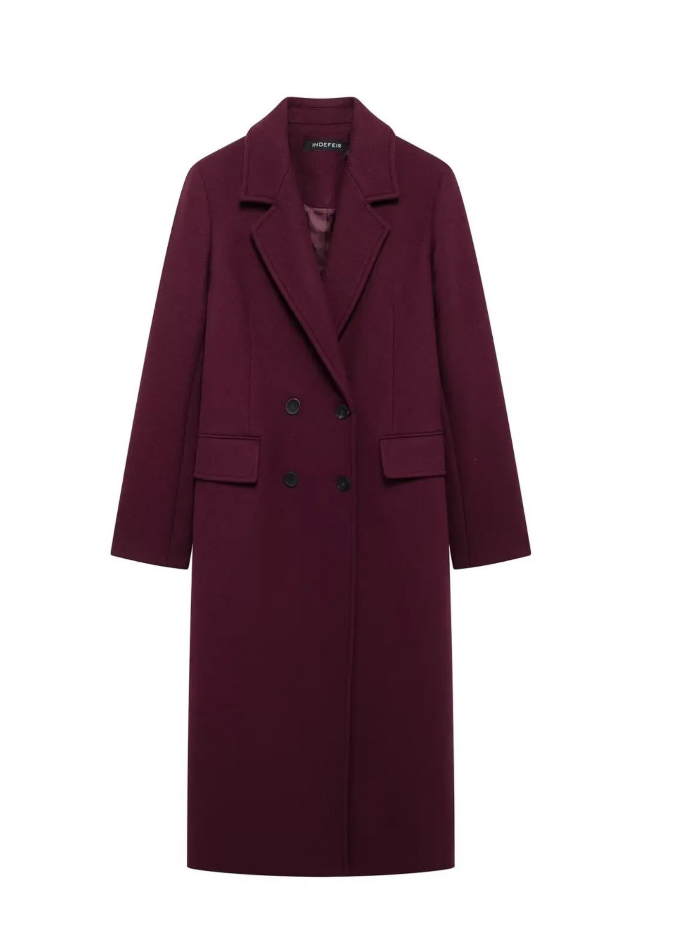 Manteau bordeaux premium – coupe structurée