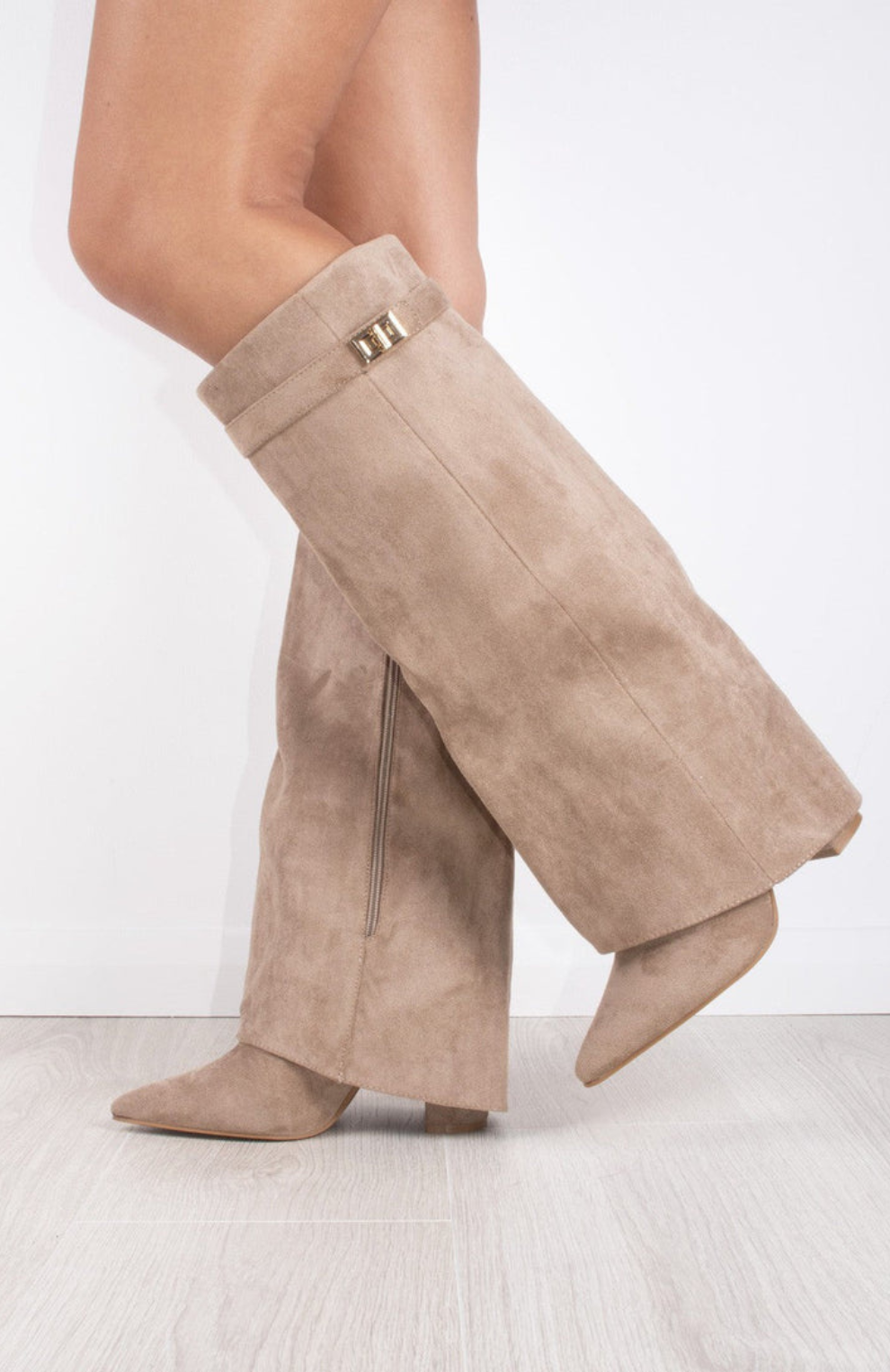 Bottes Hautes Suédées - Taupe