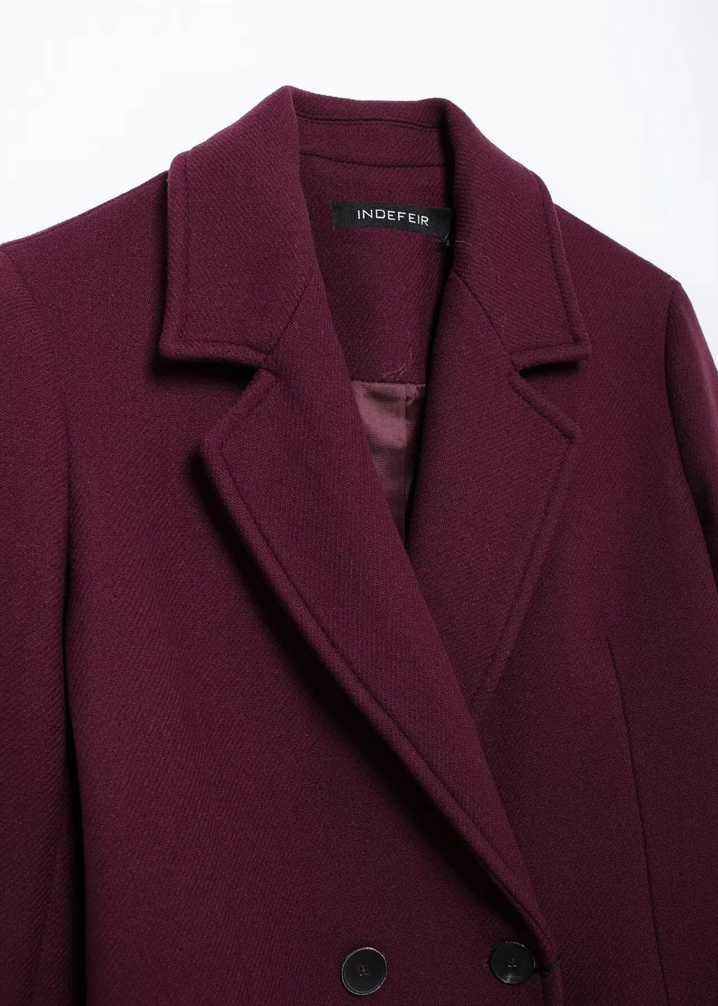 Manteau bordeaux premium – coupe structurée