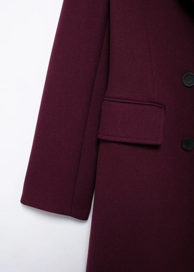 Manteau bordeaux premium – coupe structurée
