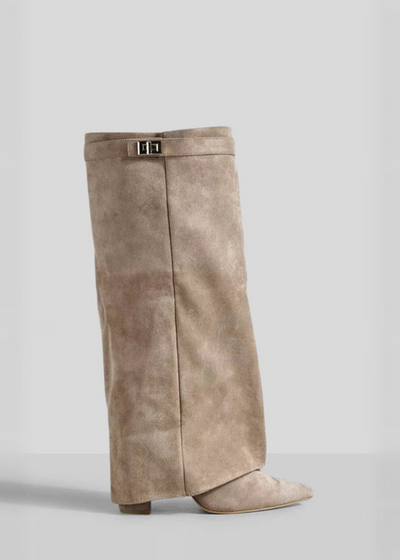 Bottes Hautes Suédées - Taupe