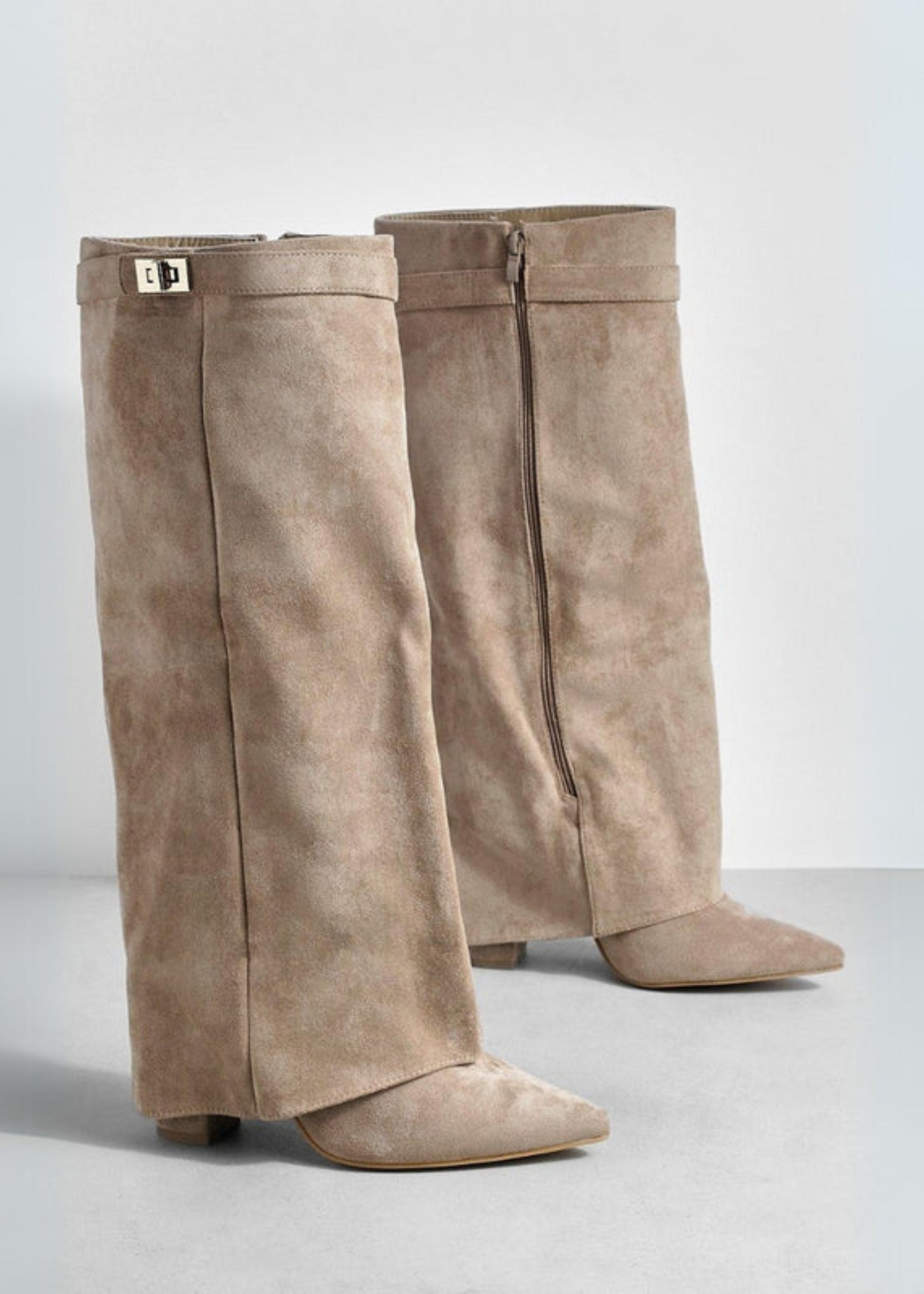 Bottes Hautes Suédées - Taupe