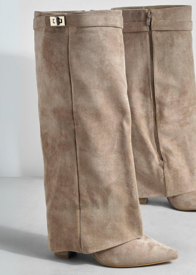 Bottes Hautes Suédées - Taupe