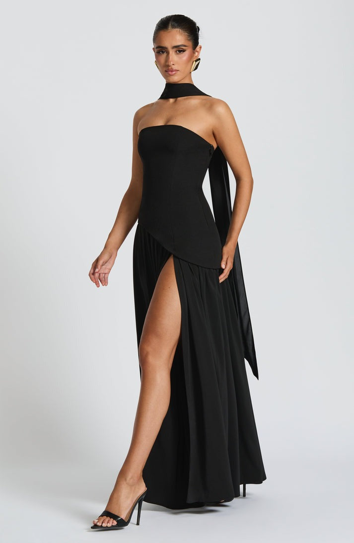 Robe Longue Bustier Asymétrique