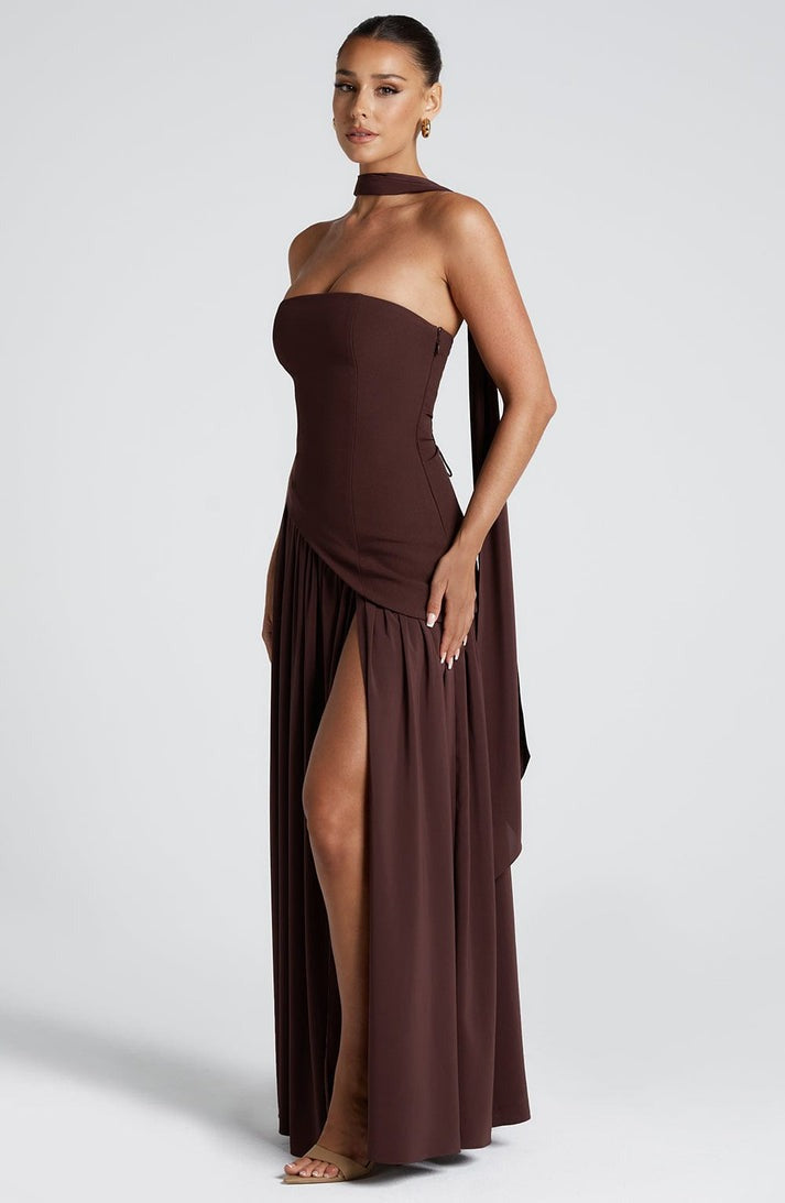 Robe Longue Bustier Asymétrique